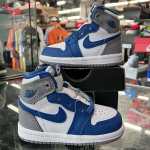 Air Jordan 1 Retro High Toddler True Blue Size 4C